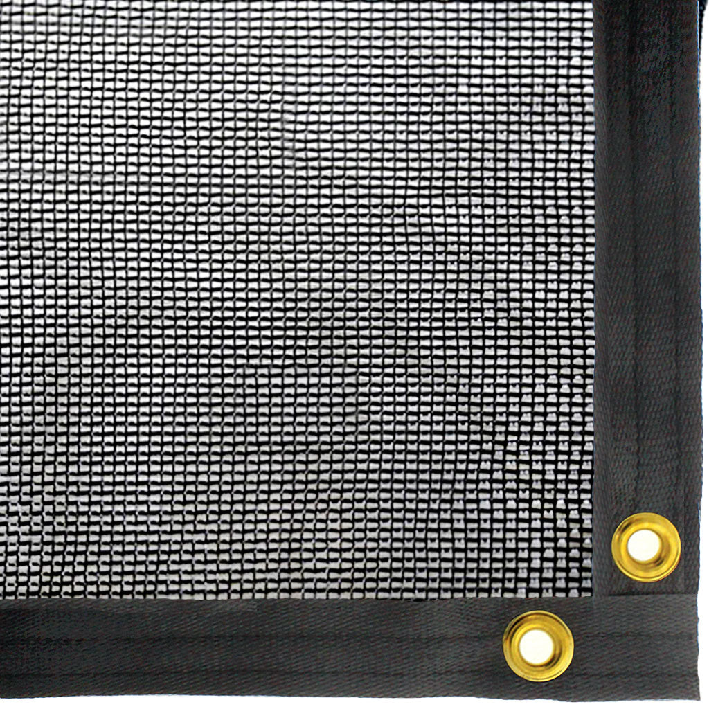 Woven 55% Black Shade Cloth, Grommeted Panel