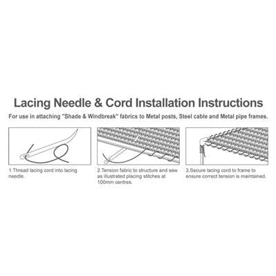 Shade Cloth Lacing Cord & Needle - Greenhouse Megastore