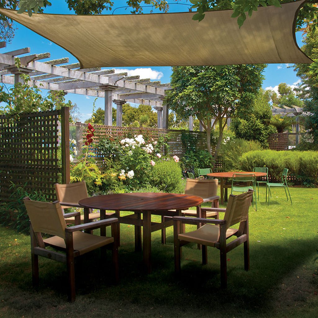 ShelterLogic Sun Shade Square Sail Sandstone - Greenhouse Megastore