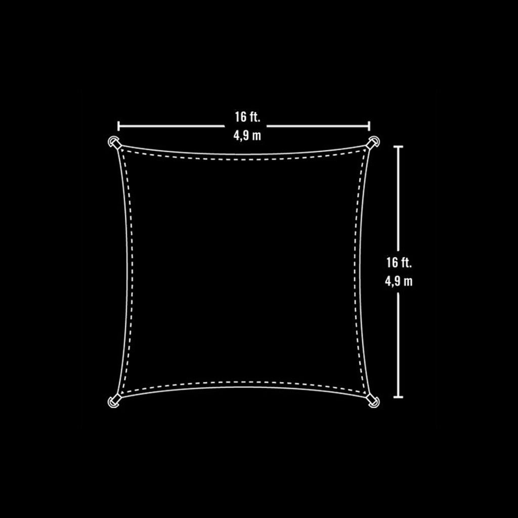 ShelterLogic Sun Shade Square Sail Sandstone - Greenhouse Megastore