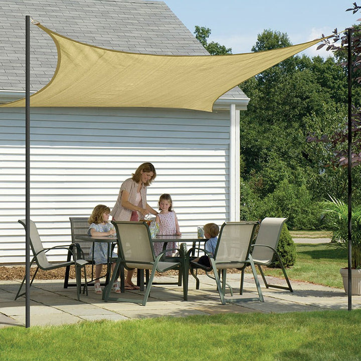 ShelterLogic Sun Shade Square Sail Sandstone - Greenhouse Megastore