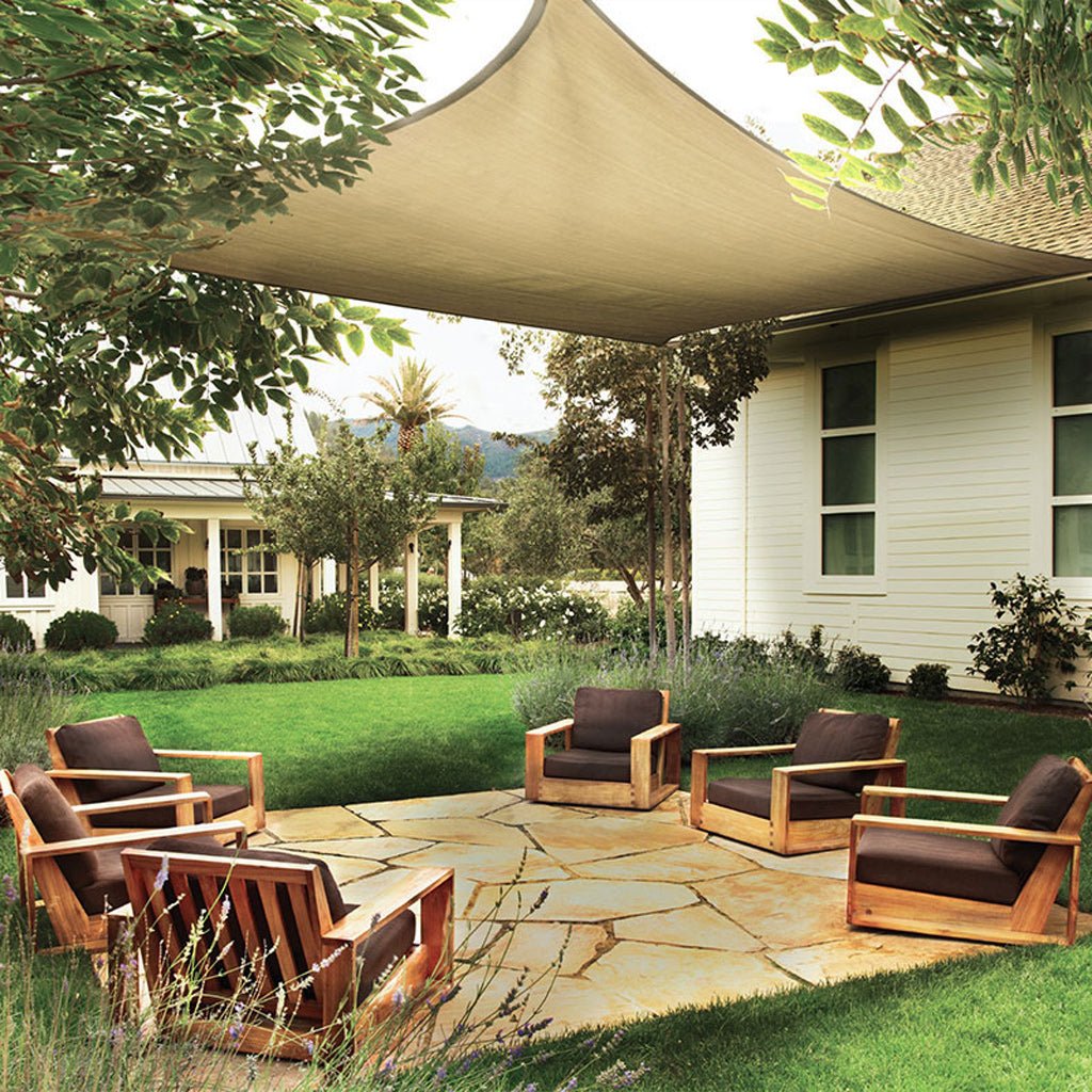 ShelterLogic Sun Shade Square Sail Sandstone - Greenhouse Megastore