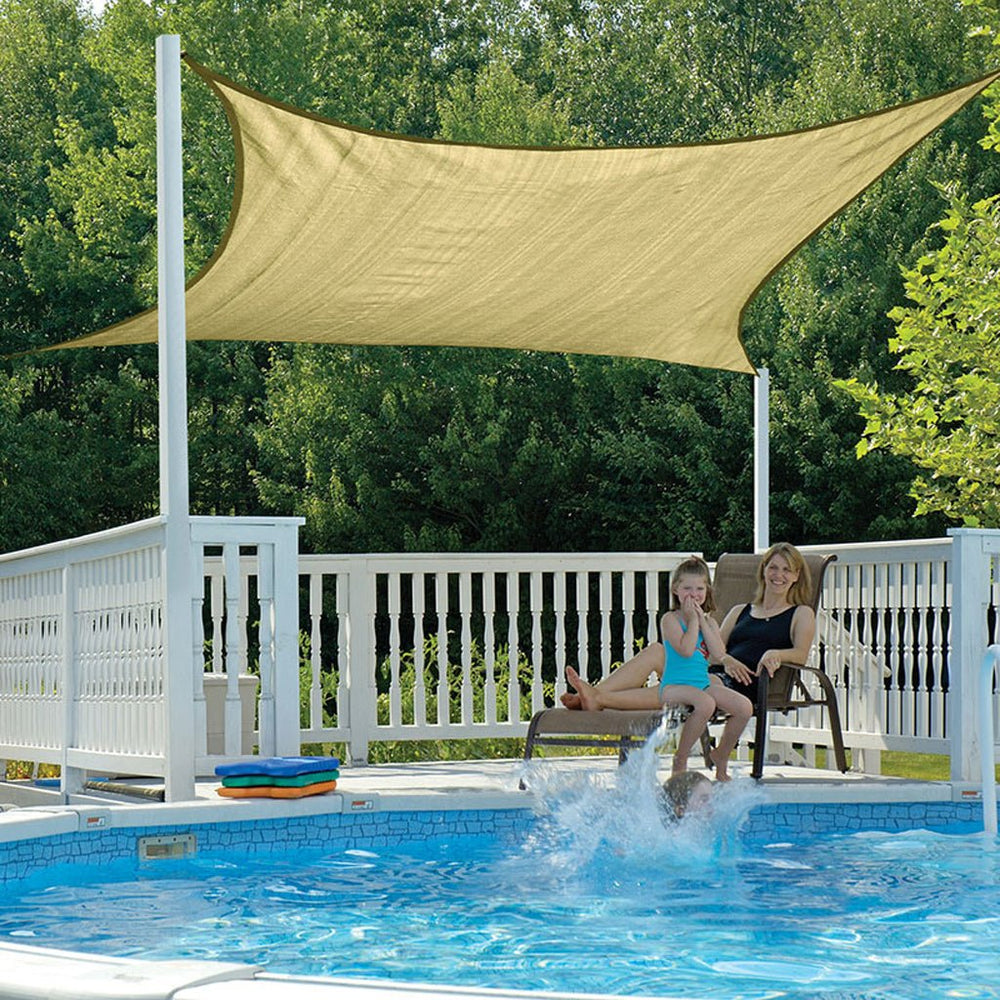 ShelterLogic Sun Shade Square Sail Sandstone - Greenhouse Megastore