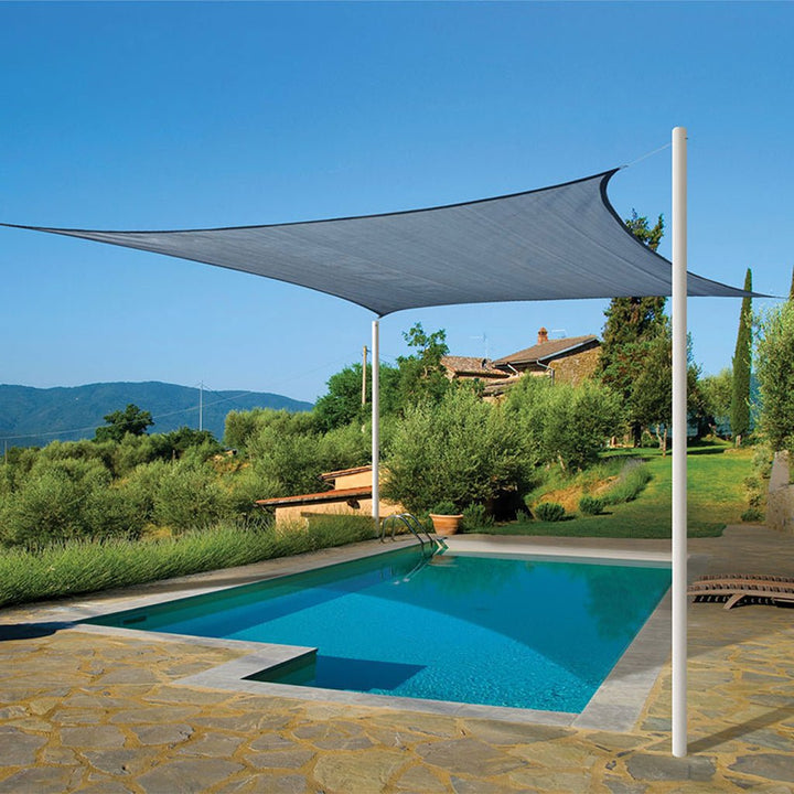 ShelterLogic Sun Shade Square Sail Sea Blue - Greenhouse Megastore