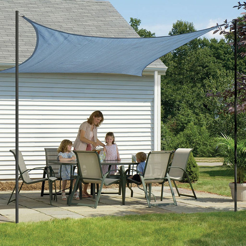 ShelterLogic Sun Shade Square Sail Sea Blue - Greenhouse Megastore