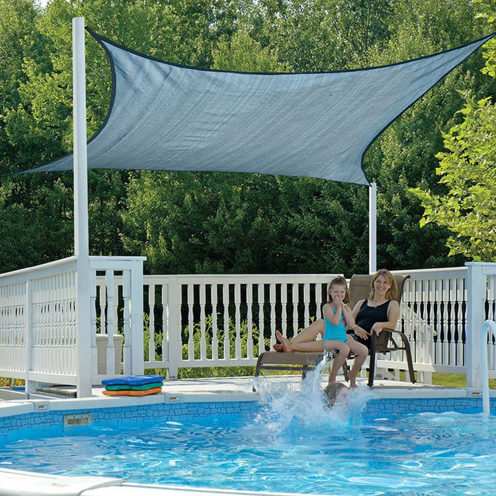 ShelterLogic Sun Shade Square Sail Sea Blue - Greenhouse Megastore