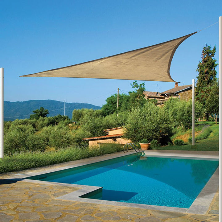 ShelterLogic Sun Shade Triangle Sail Sandstone - Greenhouse Megastore