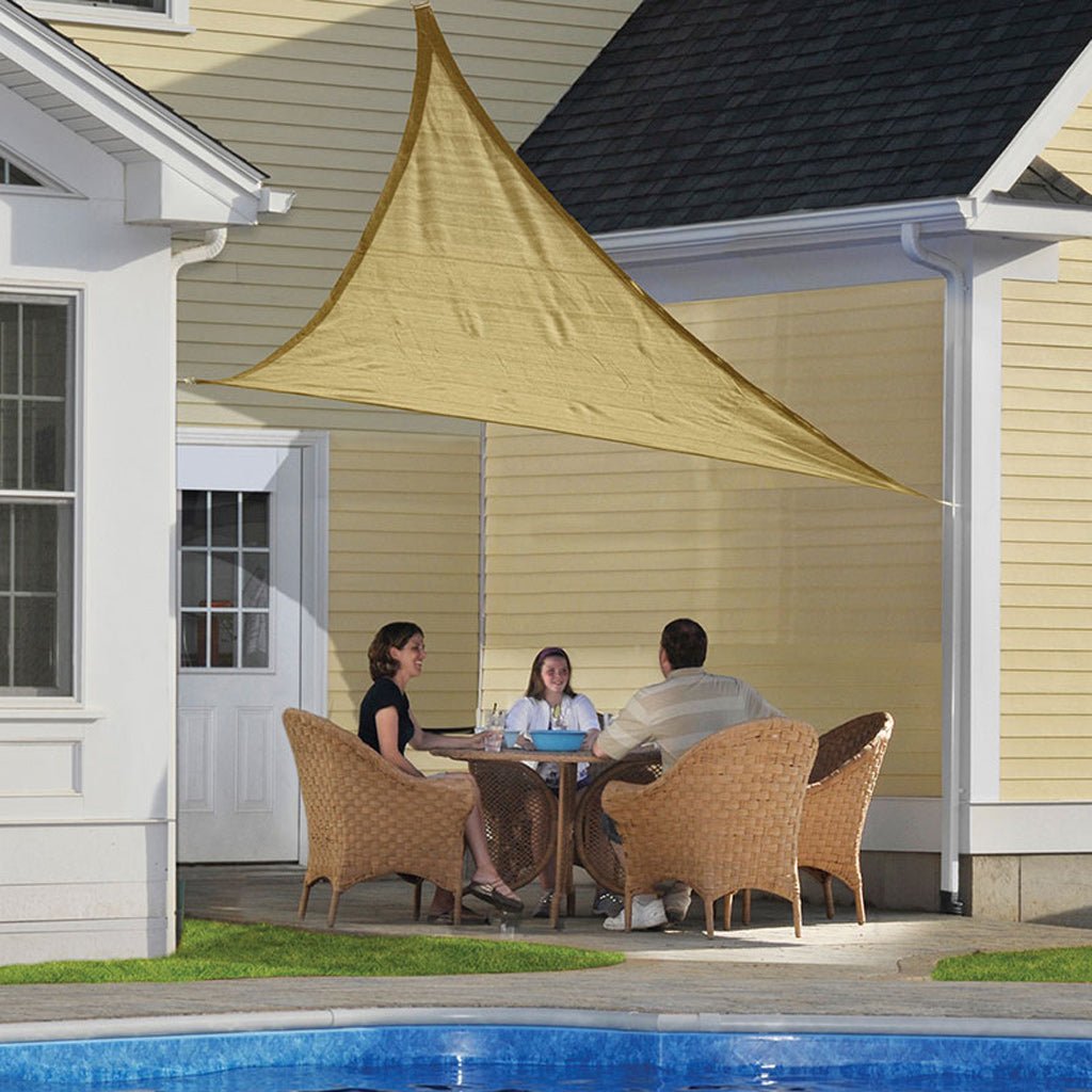 ShelterLogic Sun Shade Triangle Sail Sandstone - Greenhouse Megastore