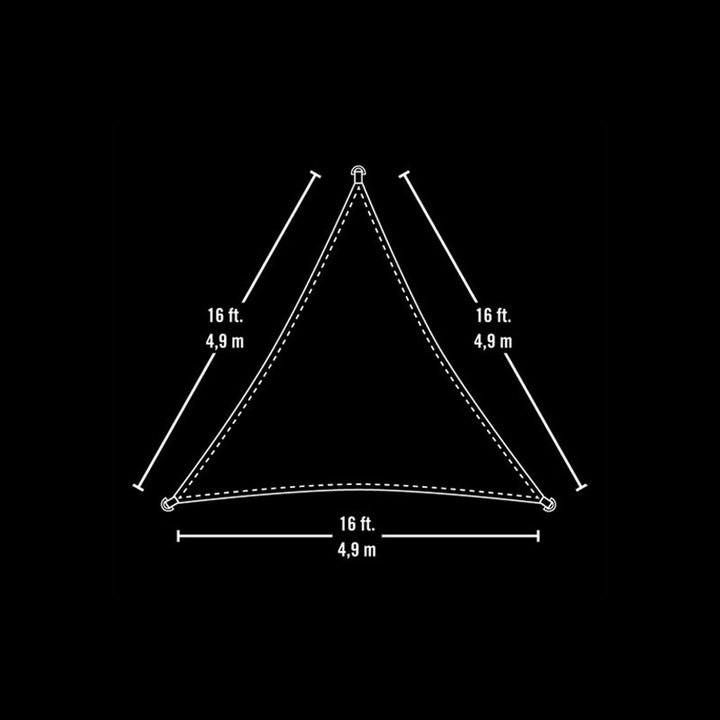 ShelterLogic Sun Shade Triangle Sail Sandstone - Greenhouse Megastore