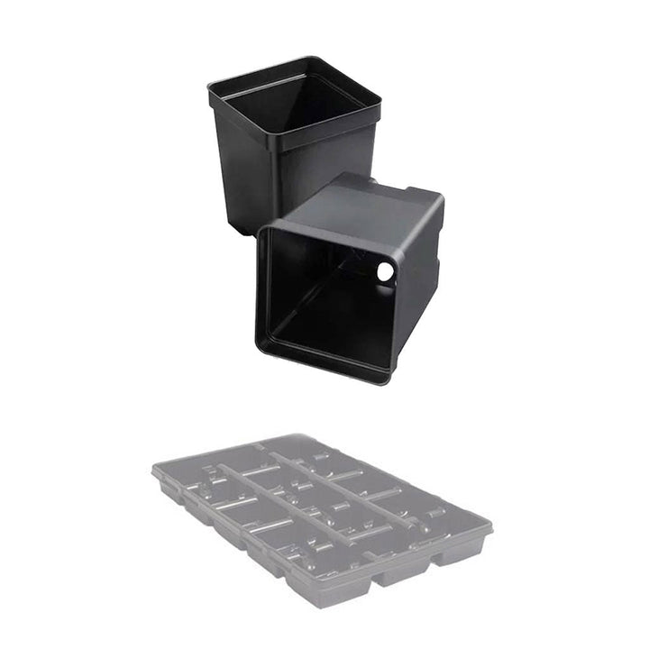 Square Black Form Pots - Greenhouse Megastore