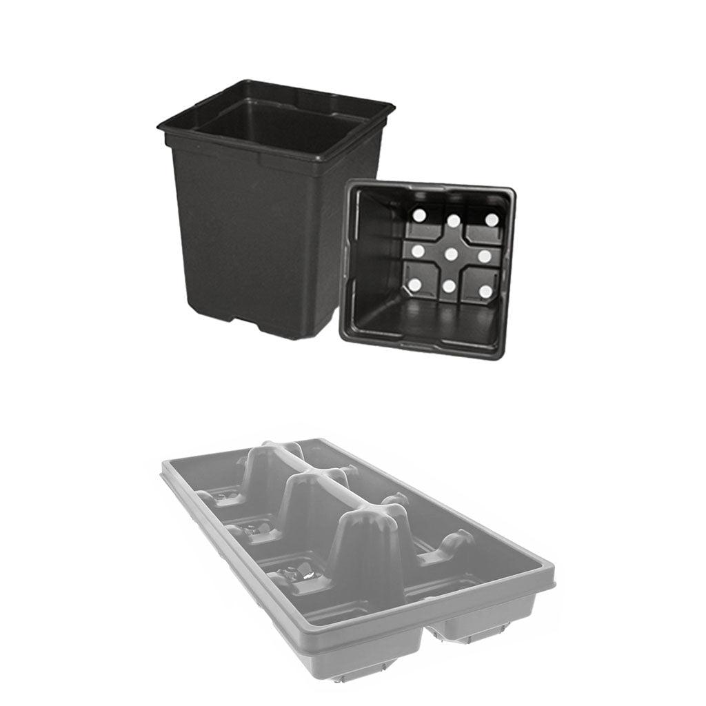 Square Black Form Pots - Greenhouse Megastore