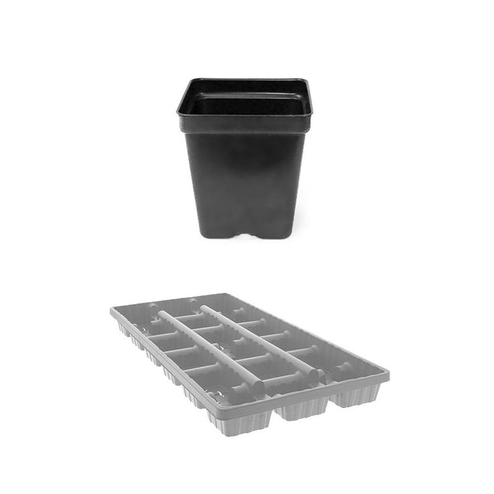 Square Black Form Pots - Greenhouse Megastore