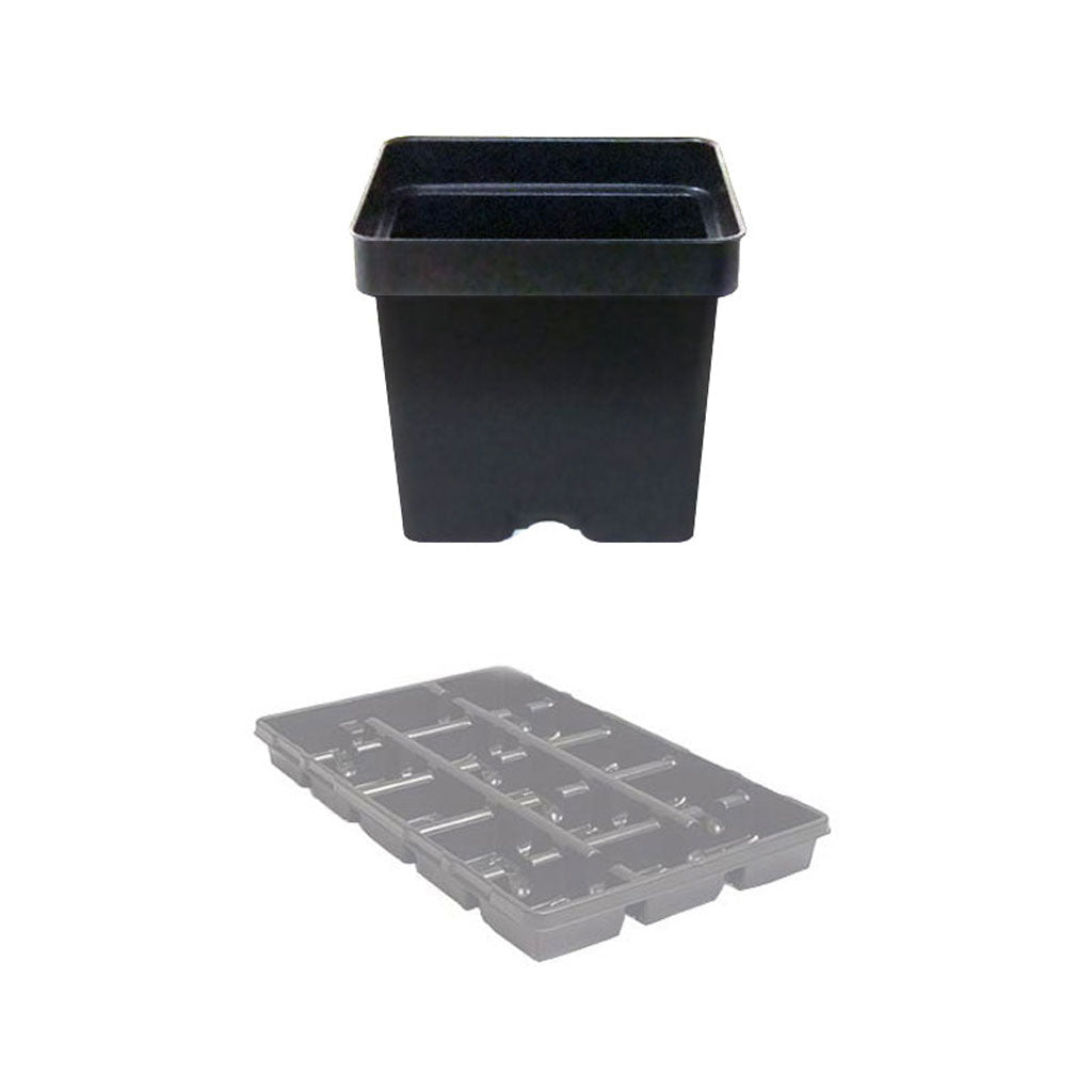 Square Black Form Pots - Greenhouse Megastore