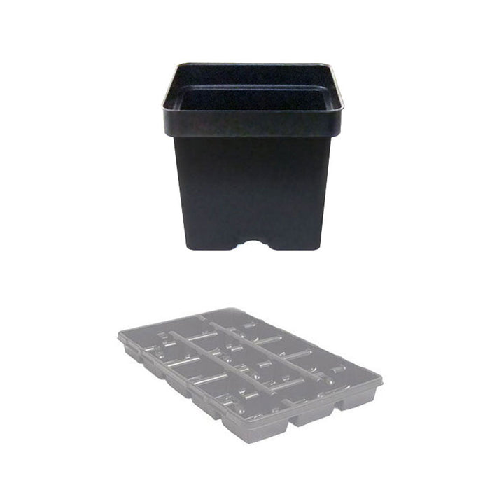 Square Black Form Pots - Greenhouse Megastore