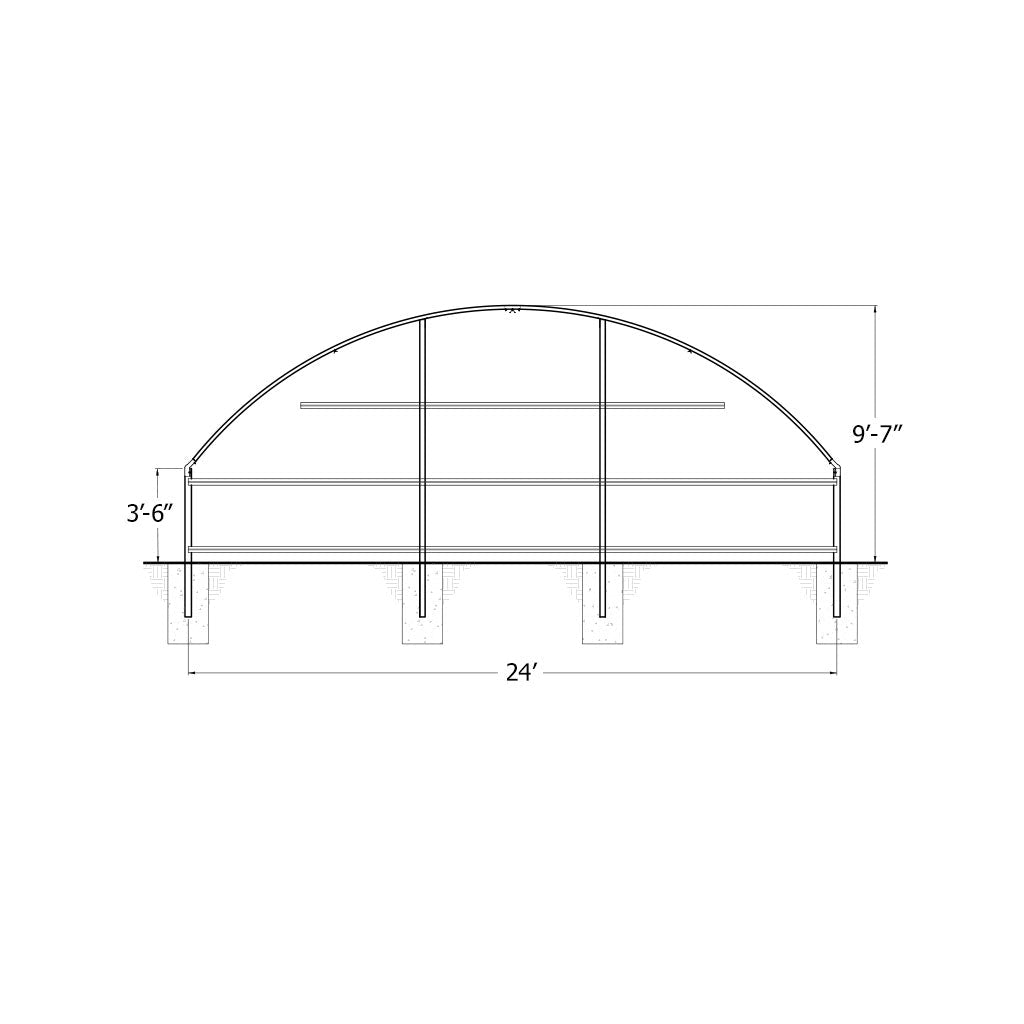 Steel Endwall Kit (Both Ends) - Greenhouse Megastore