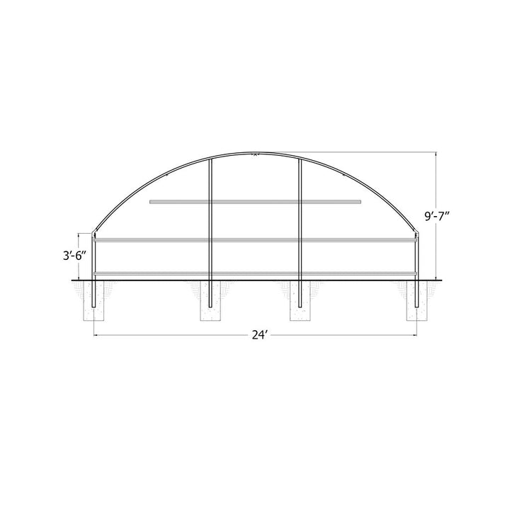 Steel Endwall Kit (Both Ends) - Greenhouse Megastore