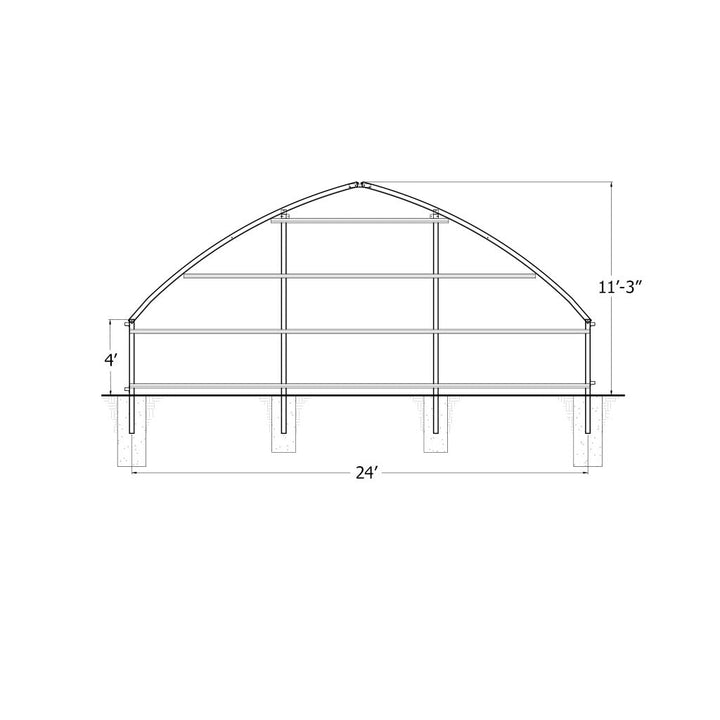 Steel Endwall Kit (Both Ends) - Greenhouse Megastore