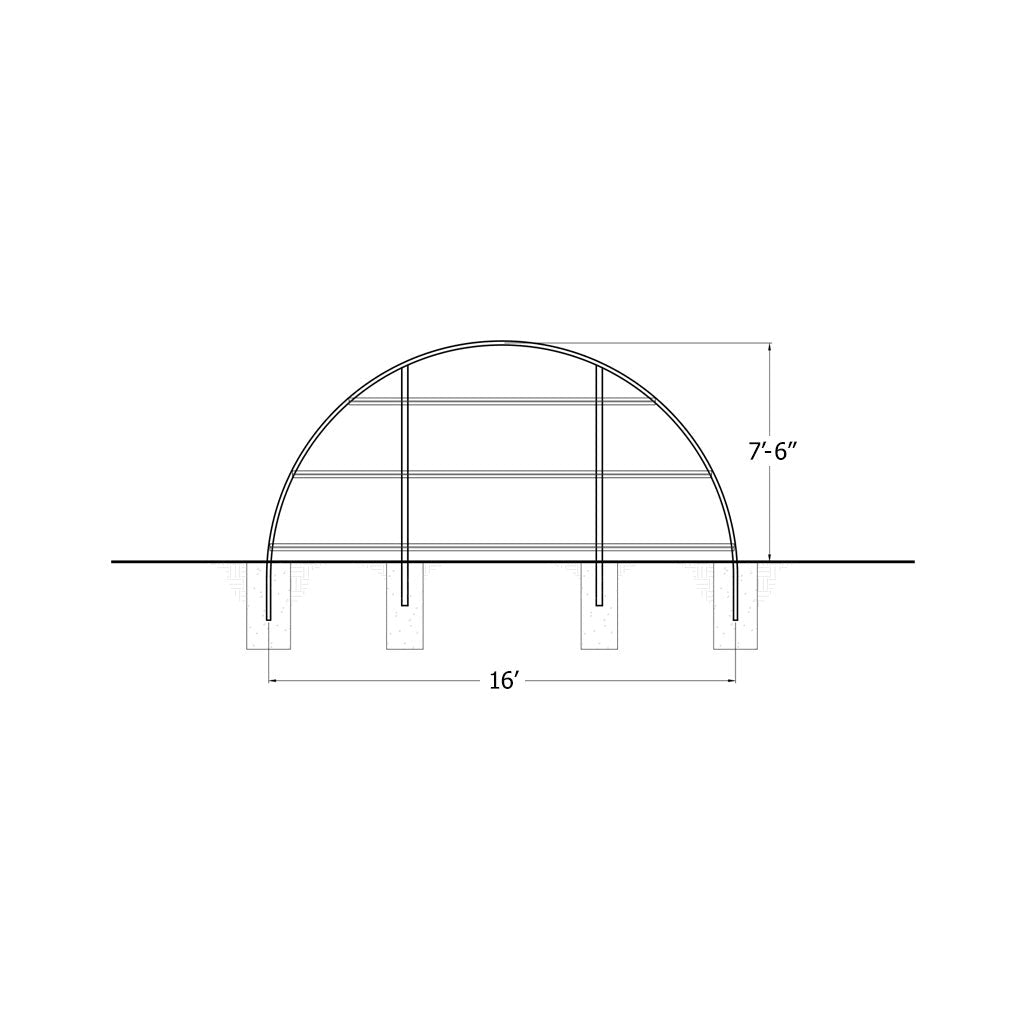 Steel Endwall Kit (Both Ends) - Greenhouse Megastore