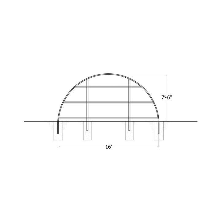 Steel Endwall Kit (Both Ends) - Greenhouse Megastore