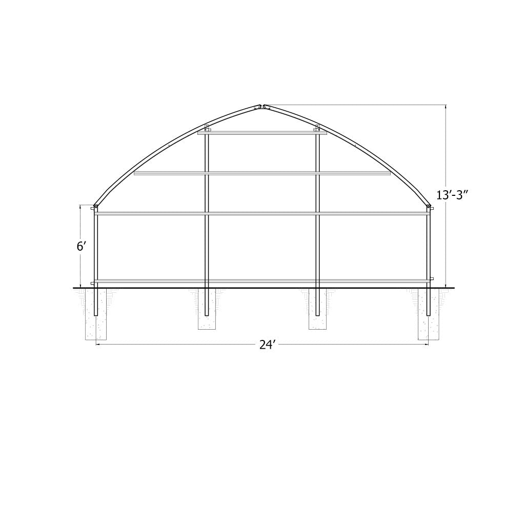 Steel Endwall Kit (Both Ends) - Greenhouse Megastore