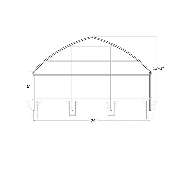Steel Endwall Kit (Both Ends) - Greenhouse Megastore