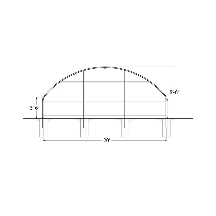 Steel Endwall Kit (Both Ends) - Greenhouse Megastore