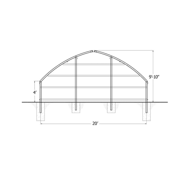 Steel Endwall Kit (Both Ends) - Greenhouse Megastore