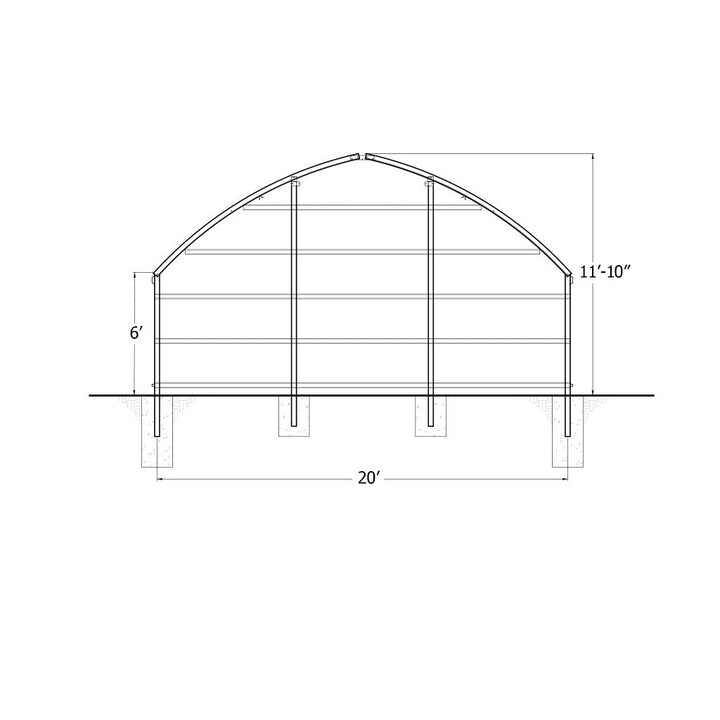 Steel Endwall Kit (Both Ends) - Greenhouse Megastore