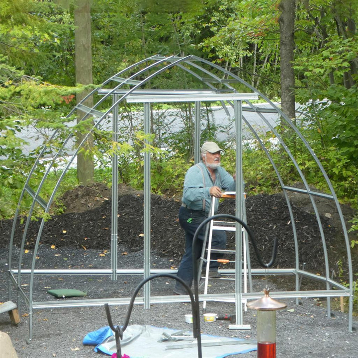 Sungrow Compact DIY Greenhouse Kit 10 x 6.5 ft. with 6 mm Twinwall Polycarbonate Panels and Galvanized Steel Frame - Greenhouse Megastore