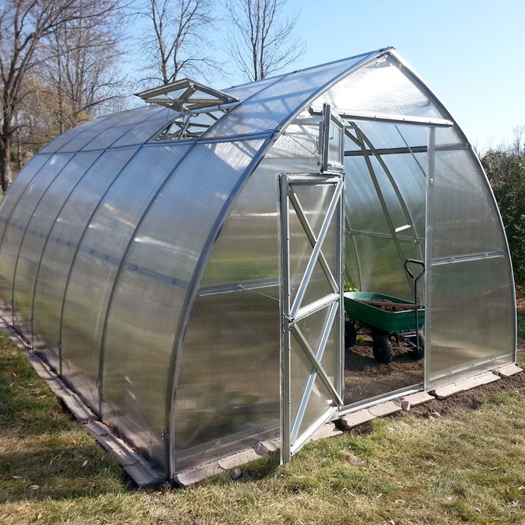 Sungrow DIY Greenhouse Kit 10 x 20 ft. with 6mm Double-Wall Polycarbonate Panels and Galvanized Steel Frame - Greenhouse Megastore