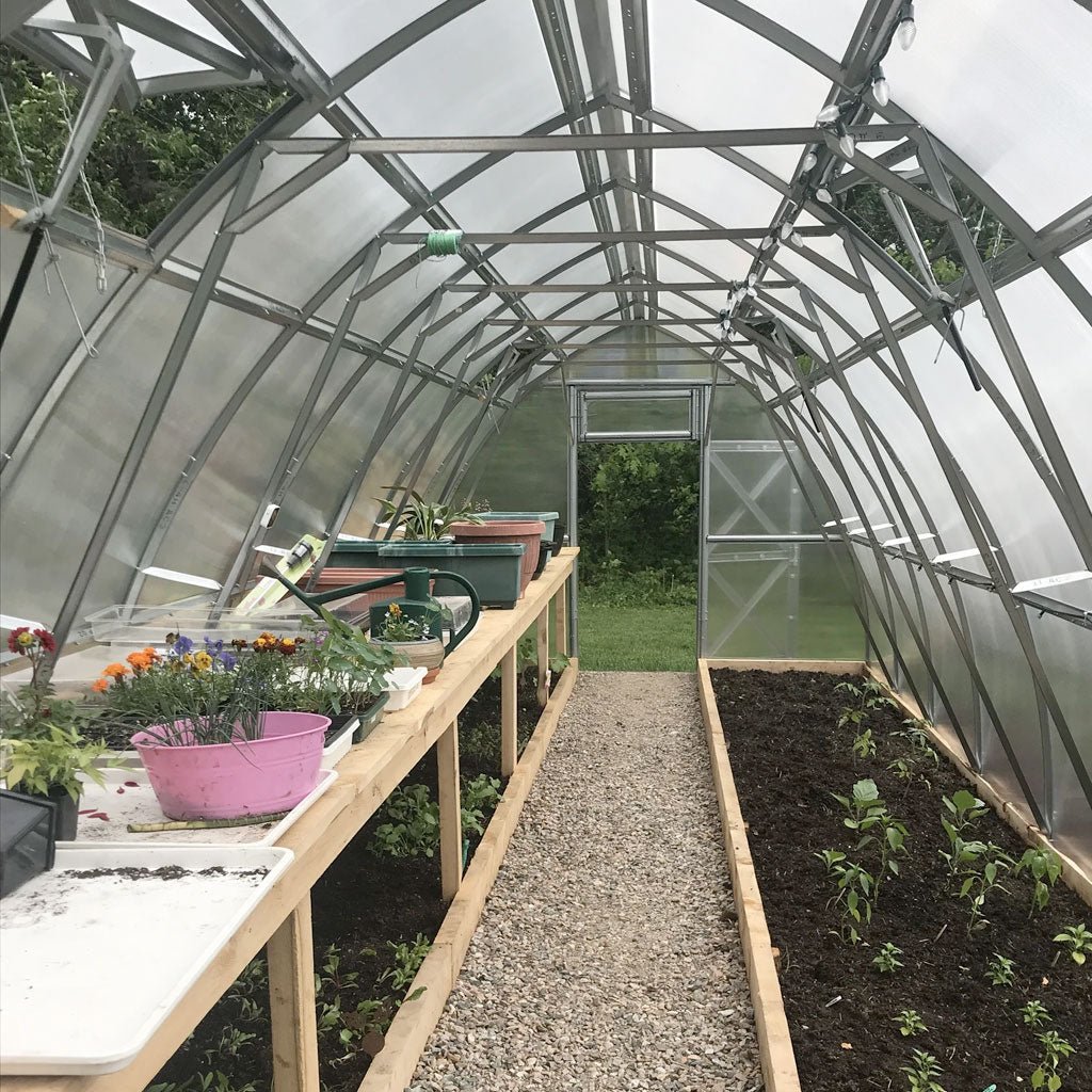 Sungrow DIY Greenhouse Kit 10 x 26 ft. with 6mm Double-Wall Polycarbonate Panels and Galvanized Steel Frame - Greenhouse Megastore