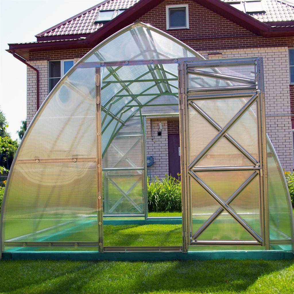 Sungrow Urban DIY Greenhouse Kit 10 x 13 ft with 6mm TwinWall Polycarbonate Panels and Galvanized Steel Frame - Greenhouse Megastore