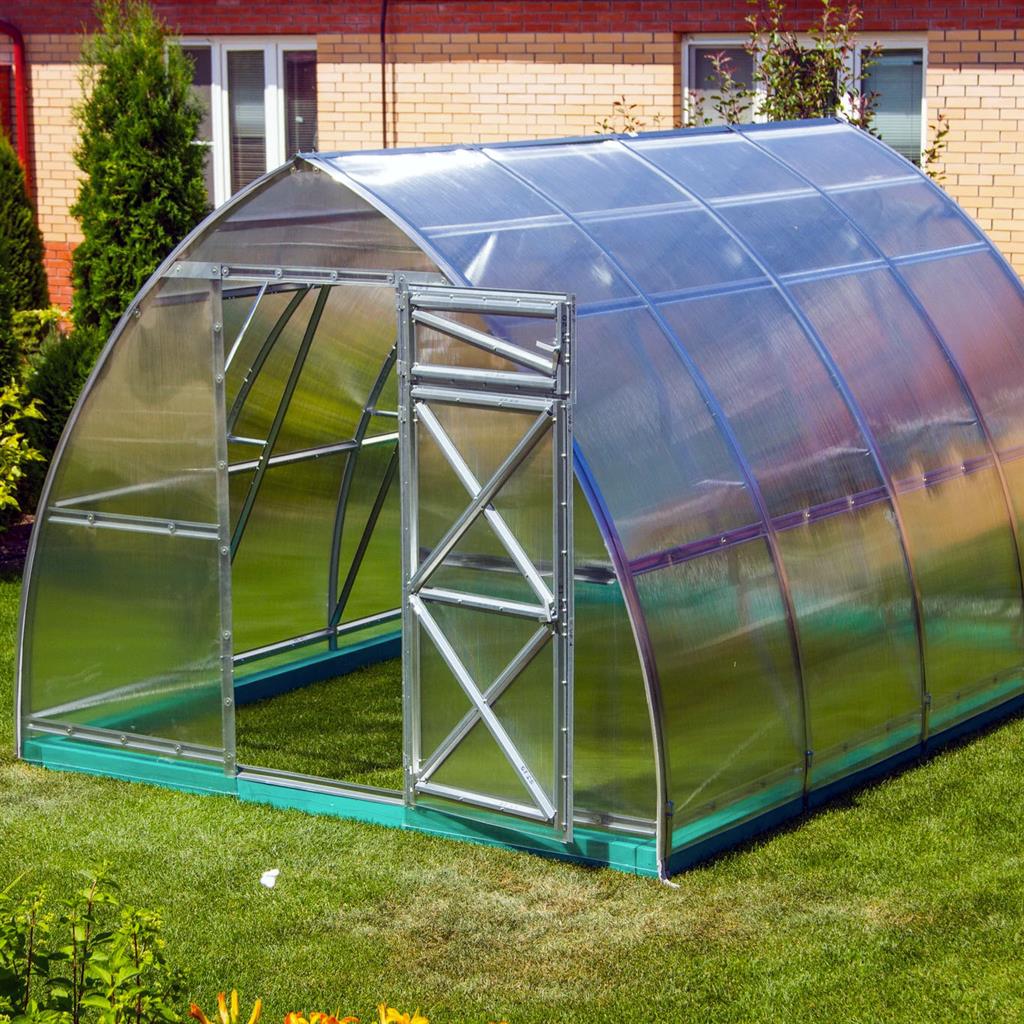 Sungrow Urban DIY Greenhouse Kit 10 x 13 ft with 6mm TwinWall Polycarbonate Panels and Galvanized Steel Frame - Greenhouse Megastore