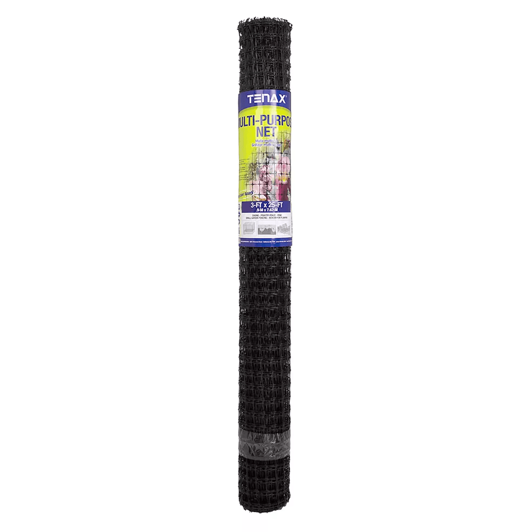 Tenax Black 3/4 x 1 in. Mesh Multi - Purpose Net - Greenhouse Megastore
