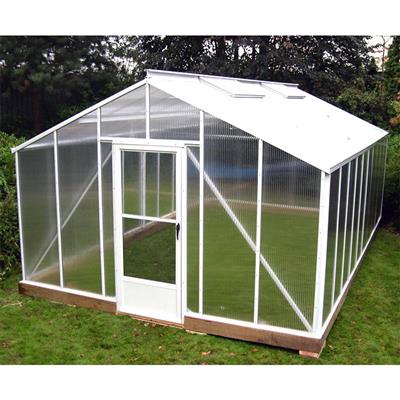 Traditional Fivewall Polycarbonate Greenhouse Kit with 16mm Polycarbonate Panels and Aluminum Frame - Greenhouse Megastore