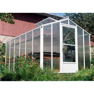 Traditional Fivewall Polycarbonate Greenhouse Kit with 16mm Polycarbonate Panels and Aluminum Frame - Greenhouse Megastore