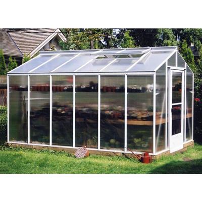 Traditional Fivewall Polycarbonate Greenhouse Kit with 16mm Polycarbonate Panels and Aluminum Frame - Greenhouse Megastore