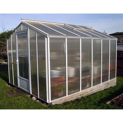 Traditional Fivewall Polycarbonate Greenhouse Kit with 16mm Polycarbonate Panels and Aluminum Frame - Greenhouse Megastore