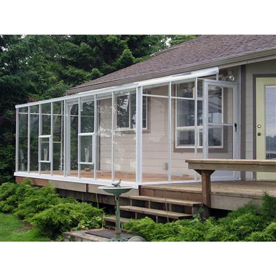 Traditional Glass Lean-to Greenhouse Kit with 3mm Tempered Glass and Aluminum Frame - Greenhouse Megastore
