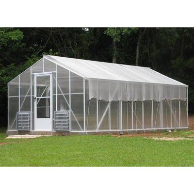 Traditional Straight Eave Greenhouse Kit with 6mm Twinwall Polycarbonate Panels and Aluminum Frame - Greenhouse Megastore