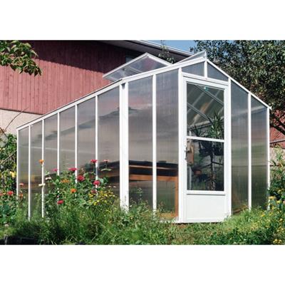 Traditional Straight Eave Greenhouse Kit with 6mm Twinwall Polycarbonate Panels and Aluminum Frame - Greenhouse Megastore