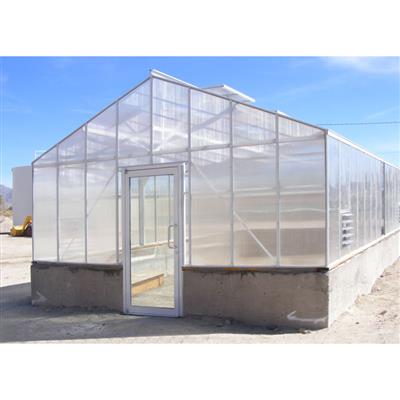 Traditional Straight Eave Greenhouse Kit with 6mm Twinwall Polycarbonate Panels and Aluminum Frame - Greenhouse Megastore
