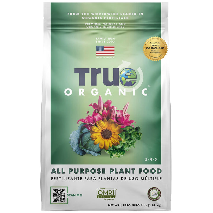 True Organic 4 lb. Bag All - Purpose Plant Food 5 - 4 - 5 - Greenhouse Megastore