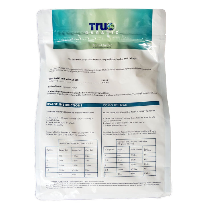 True Organic 5 lb. Bag Prilled Sulfur - Greenhouse Megastore
