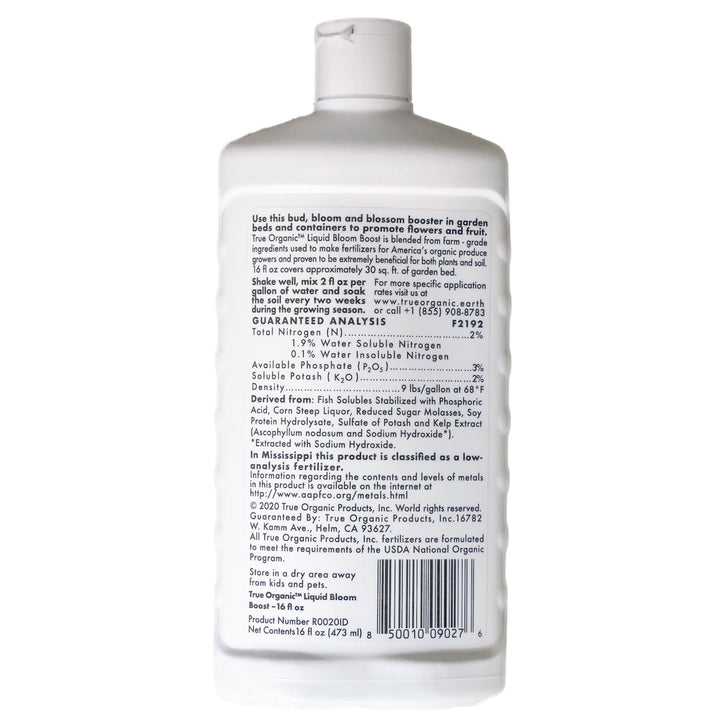True Organic Liquid Bloom Boost - Greenhouse Megastore